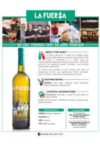 La Fuerza Blanco Vermouth Product Sheet